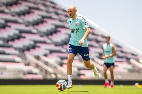 Fredrik Aursnes of the Norwegian national football team at