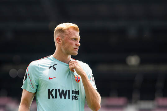 Sondre Langås of the Norwegian national football team at a