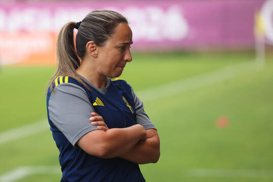 Head coach Briana Campos of Sweden