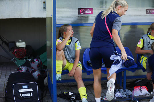Fanny Peterson of Sweden looks dejected