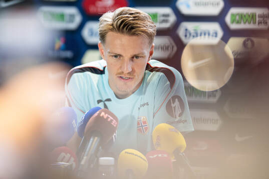 Martin Ødegaard of the Norwegian national football team at
