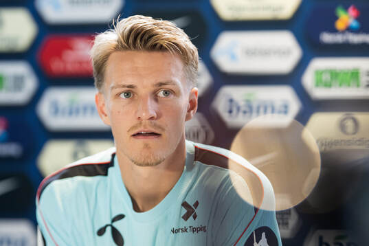 Martin Ødegaard of the Norwegian national football team at