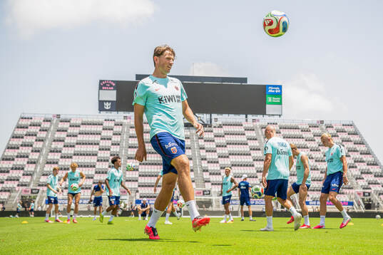 Sander Berge of the Norwegian national football team at a