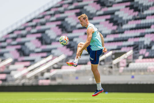 Alexander Sørloth of the Norwegian national football team