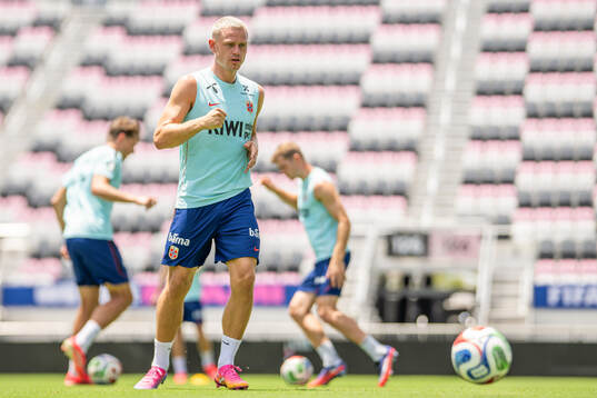 Julian Ryerson of the Norwegian national football team at a