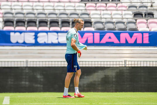 Goalkeeper Ørjan Håskjold Nyland of the Norwegian
