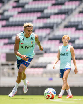 Antonio Nusa of the Norwegian national football team at a