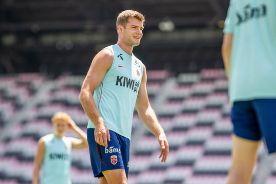 Alexander Sørloth of the Norwegian national football team