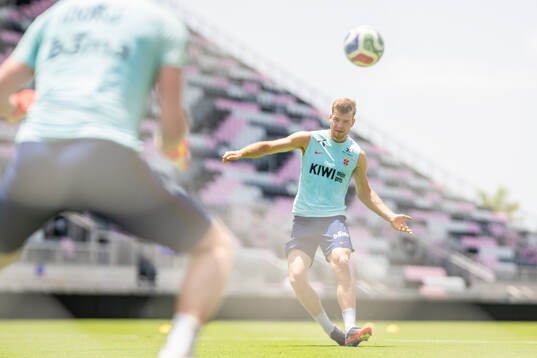 Alexander Sørloth of the Norwegian national football team