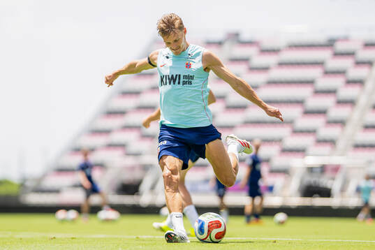 Martin Ødegaard of the Norwegian national football team at