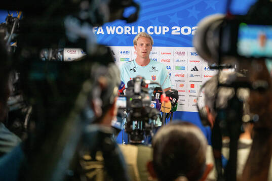 Morten Thorsby of the Norwegian national football team at a
