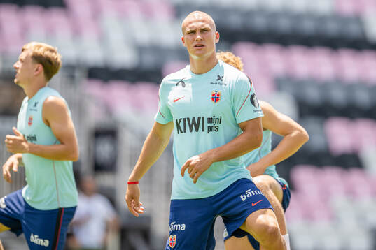 Leo Østigård of the Norwegian national football team at a