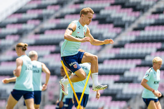 Martin Ødegaard of the Norwegian national football team at