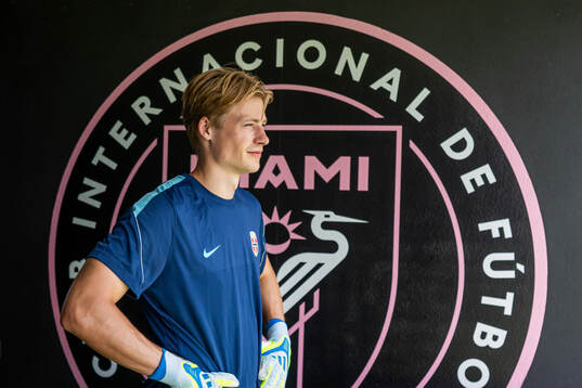 Goalkeeper Sander Tangvik of the Norwegian national
