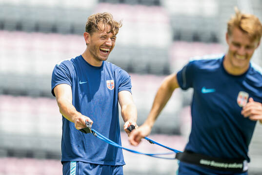 Sander Berge of the Norwegian national football team at a
