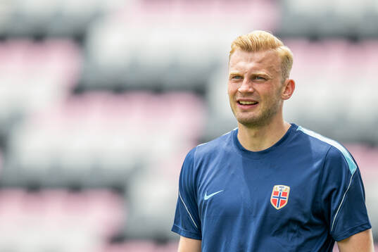 Sondre Langås of the Norwegian national football team at a