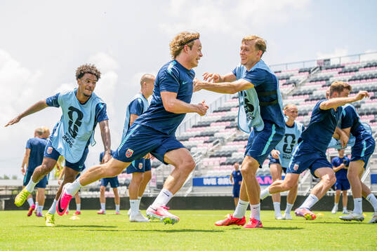 Oscar Bobb, Patrick Berg and Marcus Holmgren Pedersen of