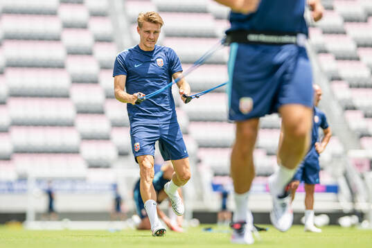Martin Ødegaard of the Norwegian national football team at