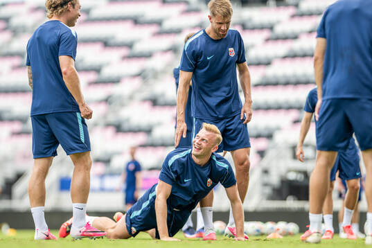 Sondre Langås of the Norwegian national football team at a