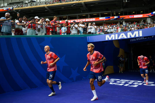 Fredrik Aursnes and Antonio Nusa of Norway