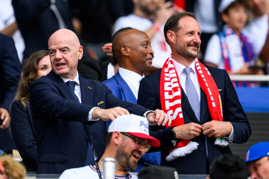FIFA President Gianni Infantino and Crown Prince Haakon of