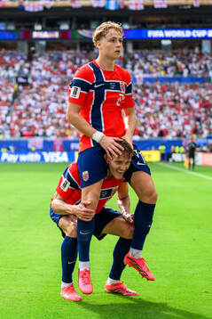 Martin Ødegaard and Andreas Schjelderup of Norway