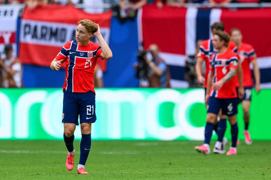 Andreas Schjelderup of Norway looks dejected