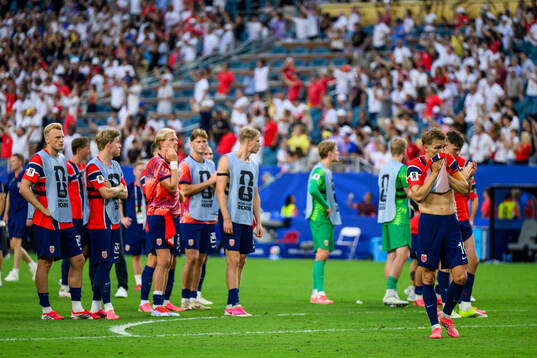 Martin Ødegaard of Norway looks dejected