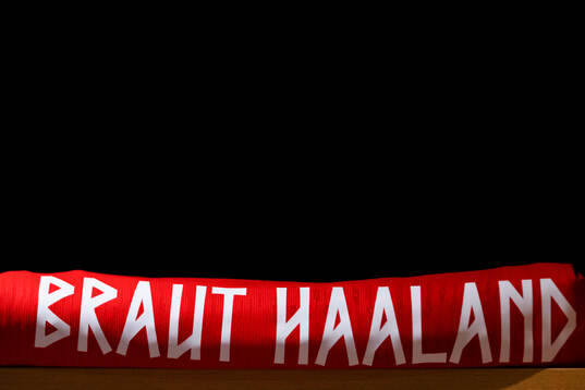 The kit of Erling Braut Haaland of Norway in the dressing