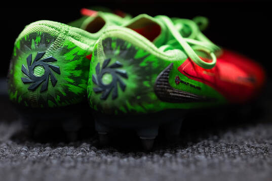 The Nike football shoes of Erling Braut Haaland of Norway
