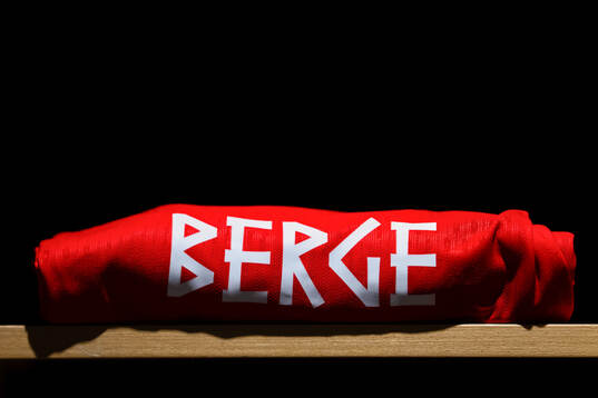 The kit of Sander Berge of Norway in the dressing room
