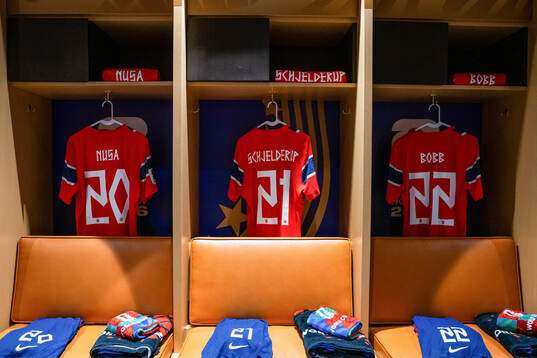 The kits of Antonio Nusa, Andreas Schjelderup and Oscar