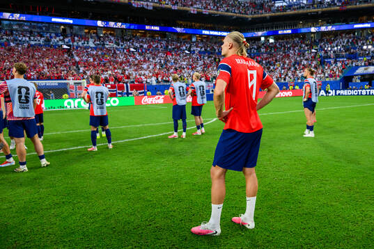Erling Braut Haaland of Norway looks dejected