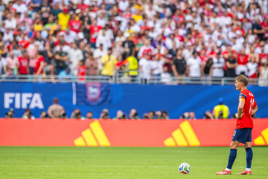 Martin Ødegaard of Norway looks dejected