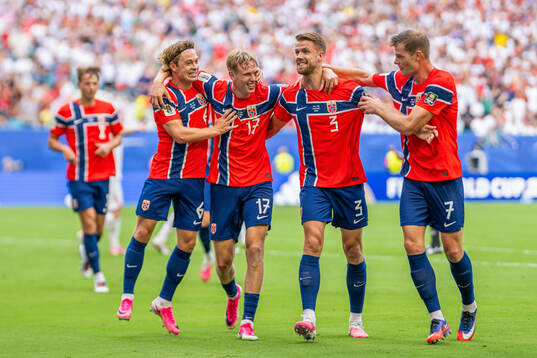 Torbjørn Lysaker Heggem of Norway celebrates with Patrick