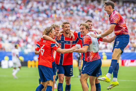 Torbjørn Lysaker Heggem of Norway celebrates with Patrick