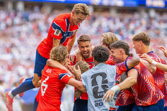 Torbjørn Lysaker Heggem of Norway celebrates with Martin