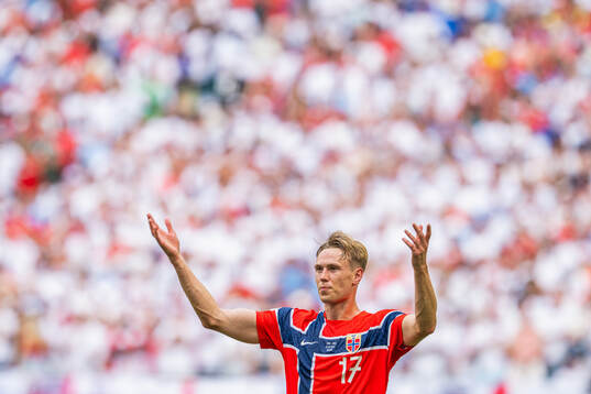 Torbjørn Lysaker Heggem of Norway celebrates