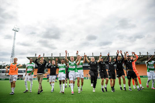Västerås spelare jublar