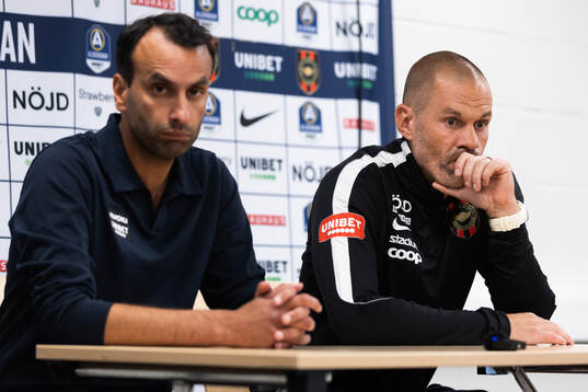 Sirius tränare Andreas Engelmark och Brommapojkarnas
