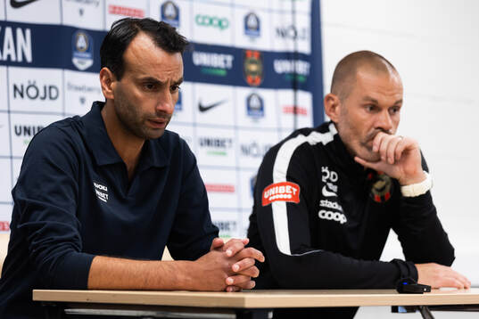 Sirius tränare Andreas Engelmark och Brommapojkarnas