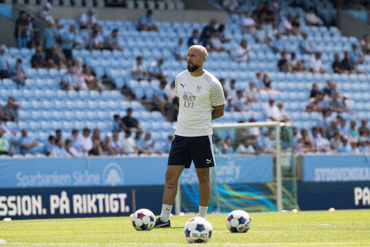 Under fotbollsmatchen i Allsvenskan mellan Malmö FF och