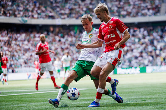 Hammarbys Victor Lind och Kalmars Rony Jansson