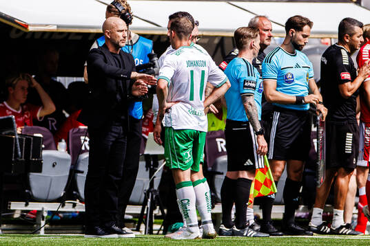Hammarbys tränare Henrik Rydström och Oscar Johansson