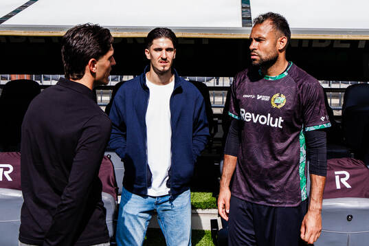 Adrian Lahdo, Mayckel Lahdo och Hammarbys målvakt Warner