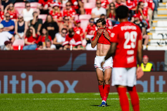 Fredrik Pallesen Knudsen of Brann looks dejected