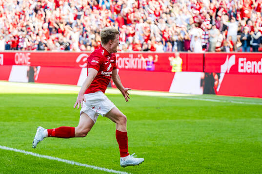 Kristian Eriksen of Brann celebrates