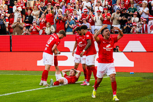 Kristian Eriksen of Brann celebrates