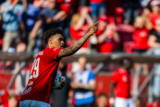 Noah Jean Holm of Brann celebrates