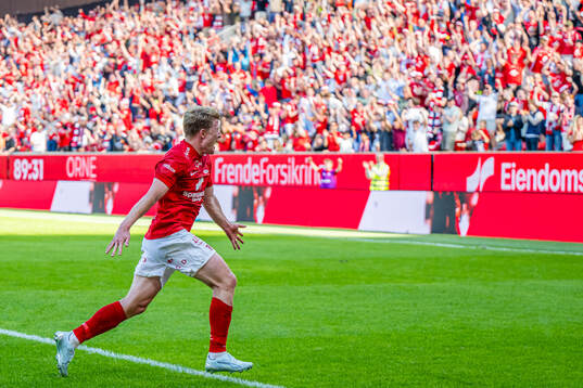 Kristian Eriksen of Brann celebrates